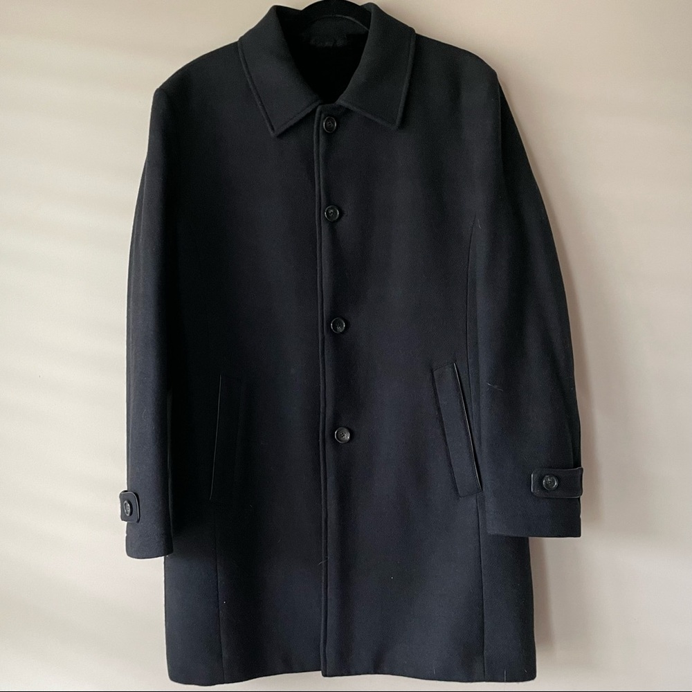 Men's Fur-lined Wool-Cashmere Coat